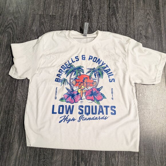 Barbells And Ponytails Short Sleeve Crop "Beach" T-Shirt S - Picture 1 of 1